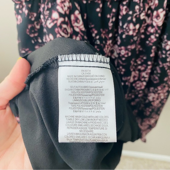 BCBGeneration Floral Dress Black/Purple Sz Small - Picture 10 of 10